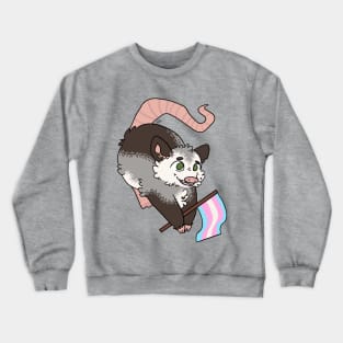 trans pride possum Crewneck Sweatshirt